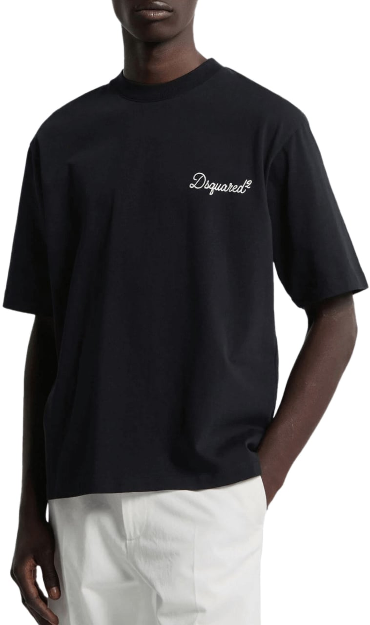 Dsquared2 Losvallend T-shirt zwart Zwart