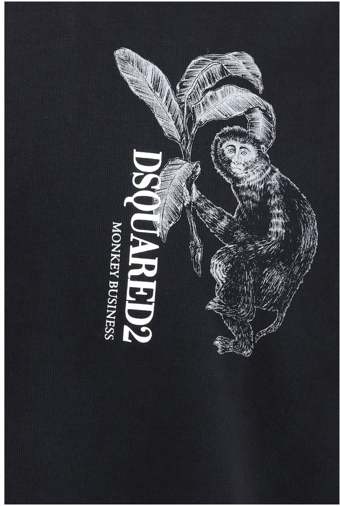 Dsquared2 Dsquared² Black Cotton T-Shirt Zwart