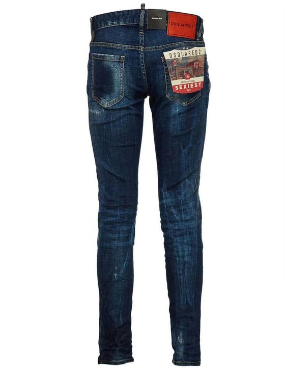 Dsquared2 Dsquared² Blue Cotton Slim Fit Jeans Blauw
