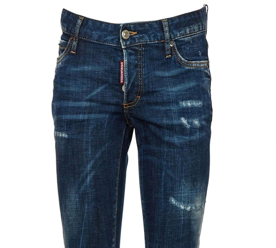 Dsquared2 Dsquared² Blue Cotton Slim Fit Jeans Blauw