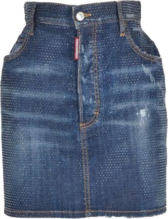 Dsquared2 Dsquared² Blue Denim Skirt Blauw