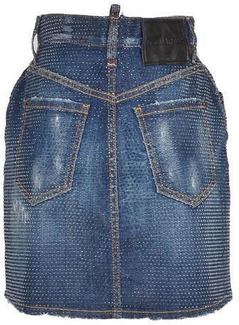 Dsquared2 Dsquared² Blue Denim Skirt Blauw