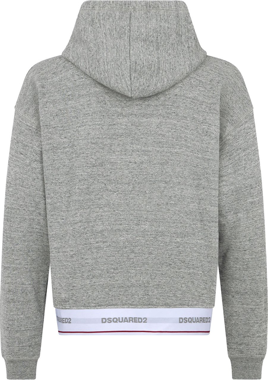 Dsquared2 Tape Relax Fit Hoodie Grijs
