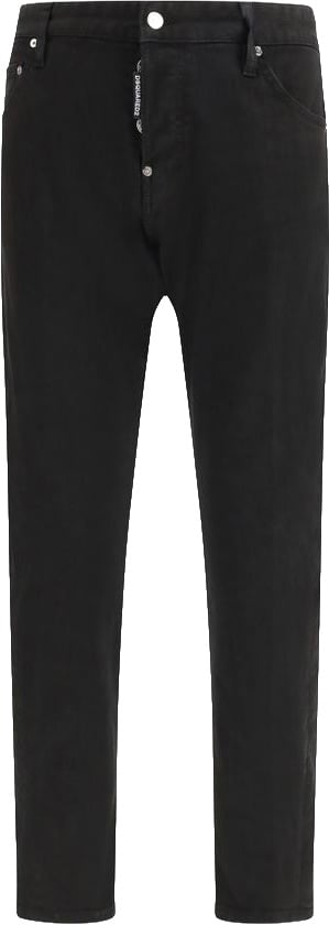 Dsquared2 Dsquared² Black Cotton Slim Fit Jeans Zwart