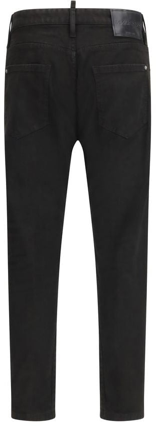 Dsquared2 Dsquared² Black Cotton Slim Fit Jeans Zwart