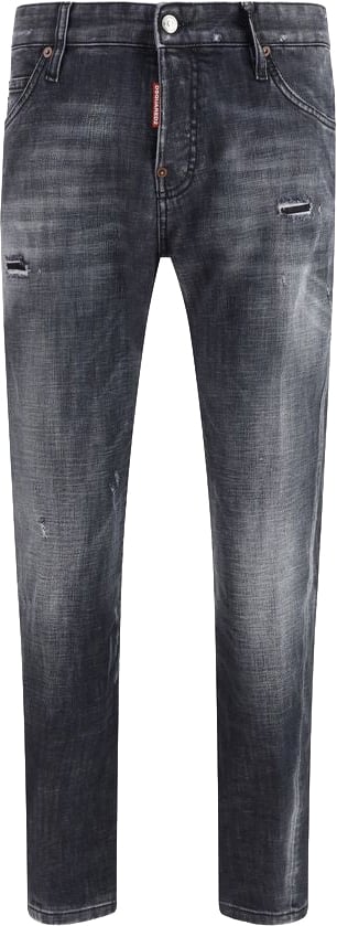 Dsquared2 Dsquared² Black Cotton Slim Fit Jeans Zwart