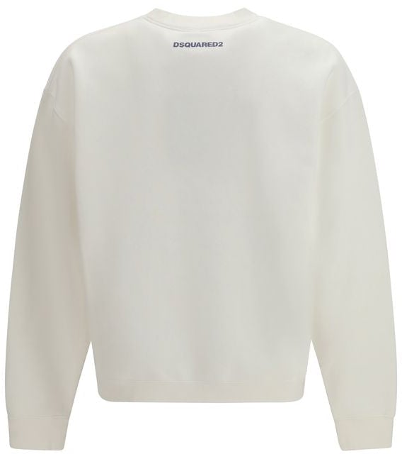 Dsquared2 Dsquared² White Cotton Sweatshirt Wit