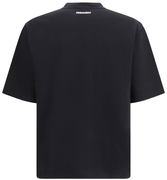 Dsquared2 Dsquared² Black Cotton T-Shirt Zwart