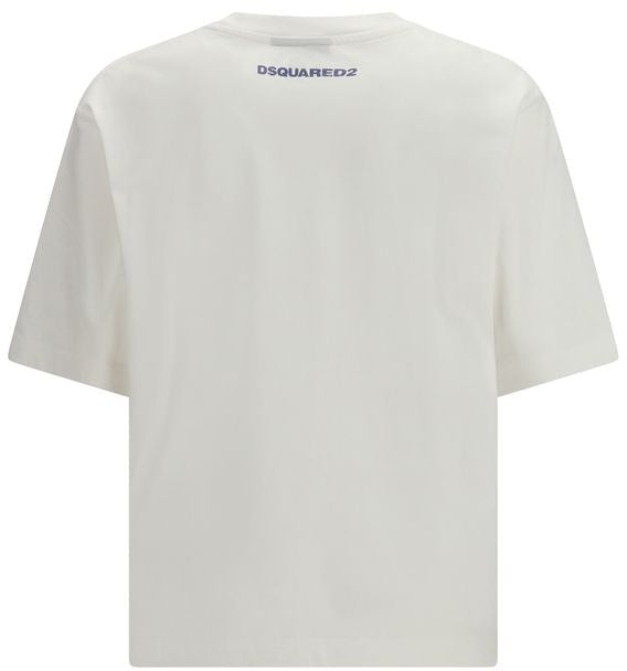 Dsquared2 Dsquared² White Cotton T-Shirt Wit