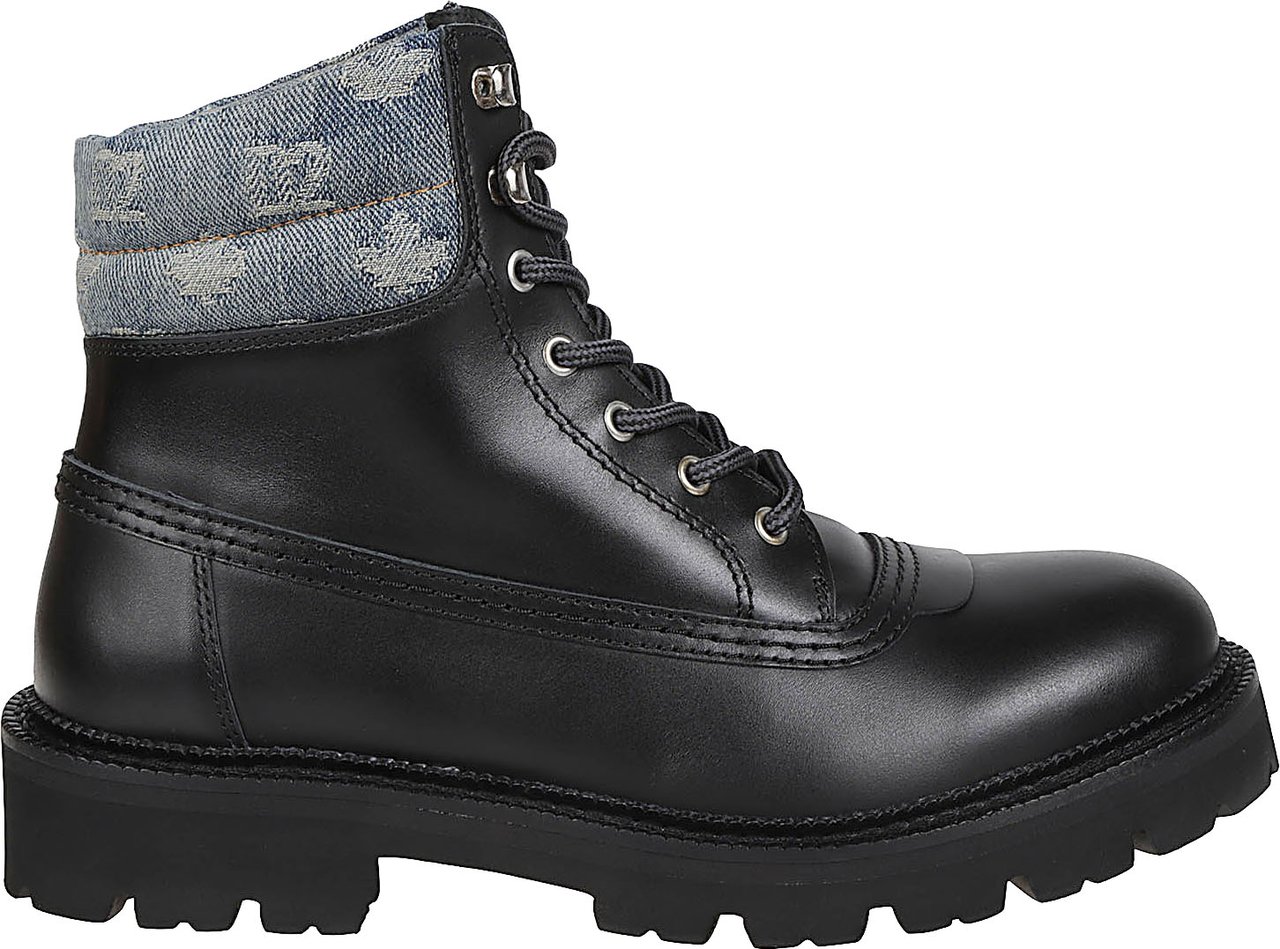 Dsquared2 D2 Warm Up Monogramm Ankle Boots Black Zwart