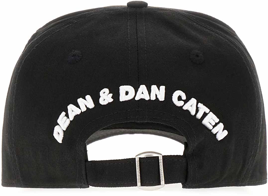 Dsquared2 Dsquared2 Black cotton baseball cap Zwart