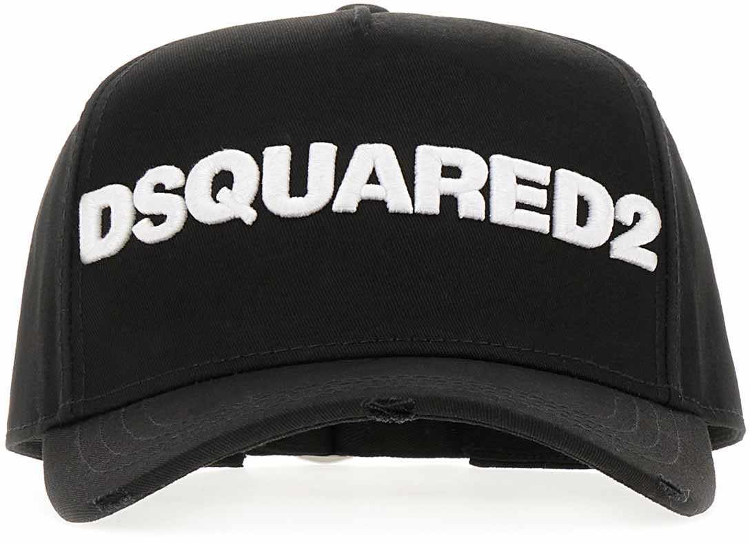 Dsquared2 Dsquared2 Black cotton baseball cap Zwart