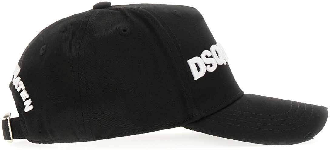 Dsquared2 Dsquared2 Black cotton baseball cap Zwart