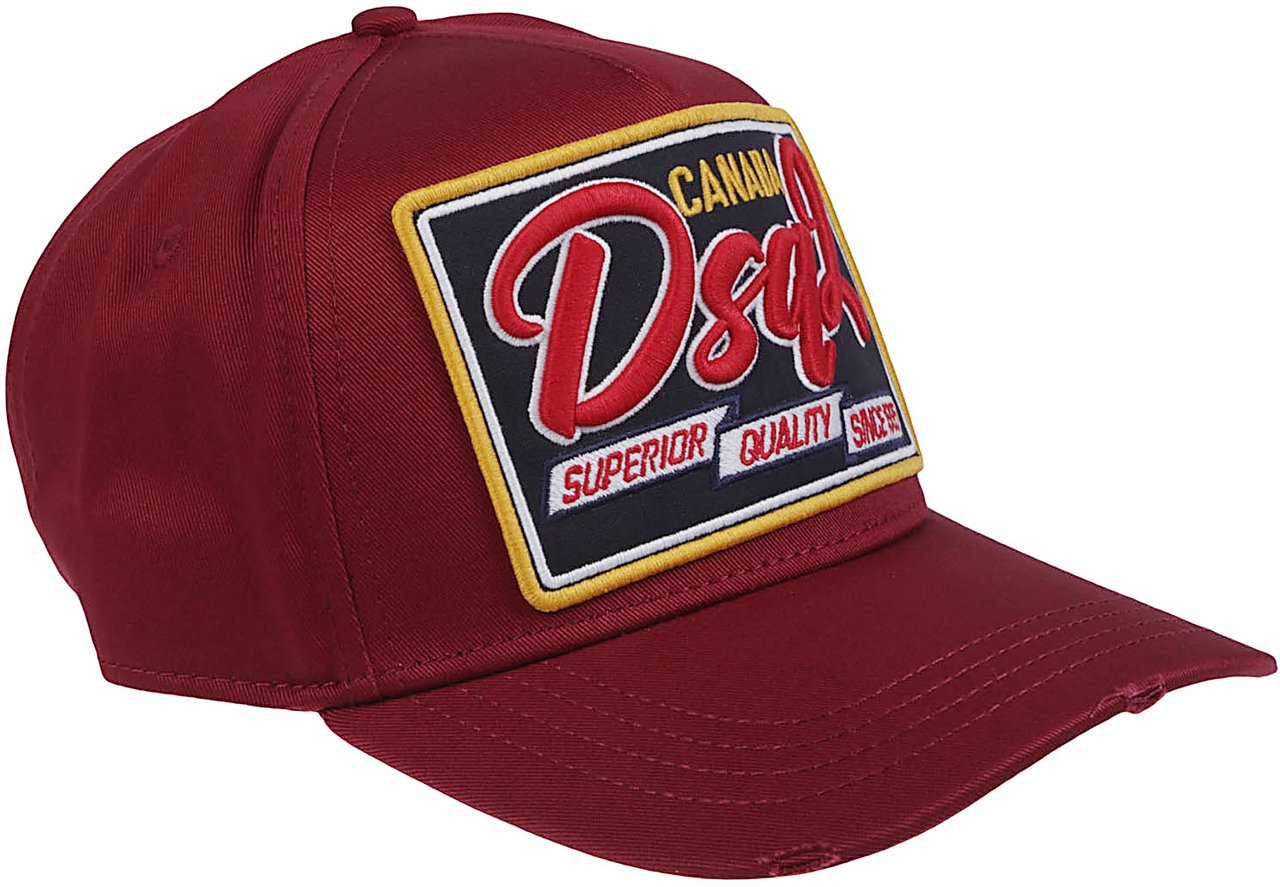 Dsquared2 Logo Patch  Baseball Cap Red Rood