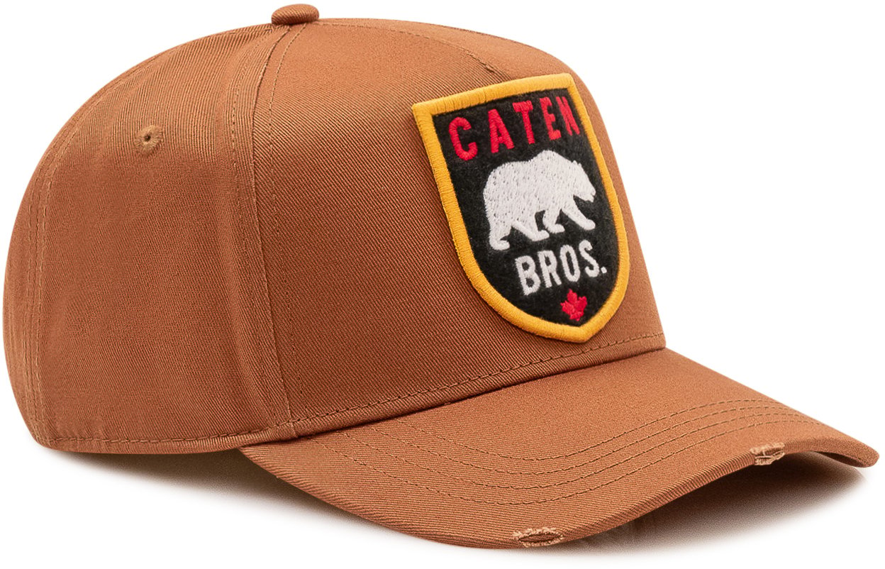 Dsquared2 Cappello da Baseball con Patch Ricamata Beige