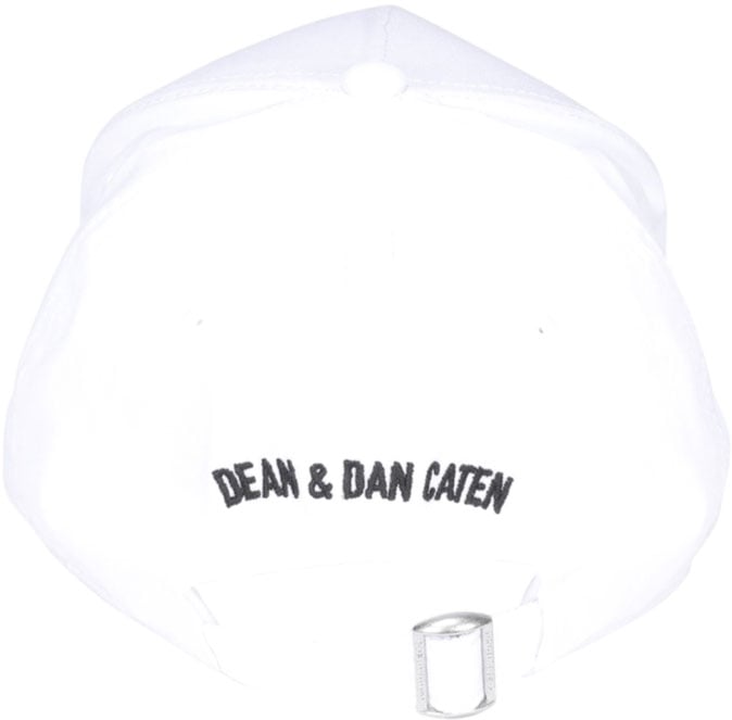 Dsquared2 Cappellino da baseball ricamo Icon bianco Wit