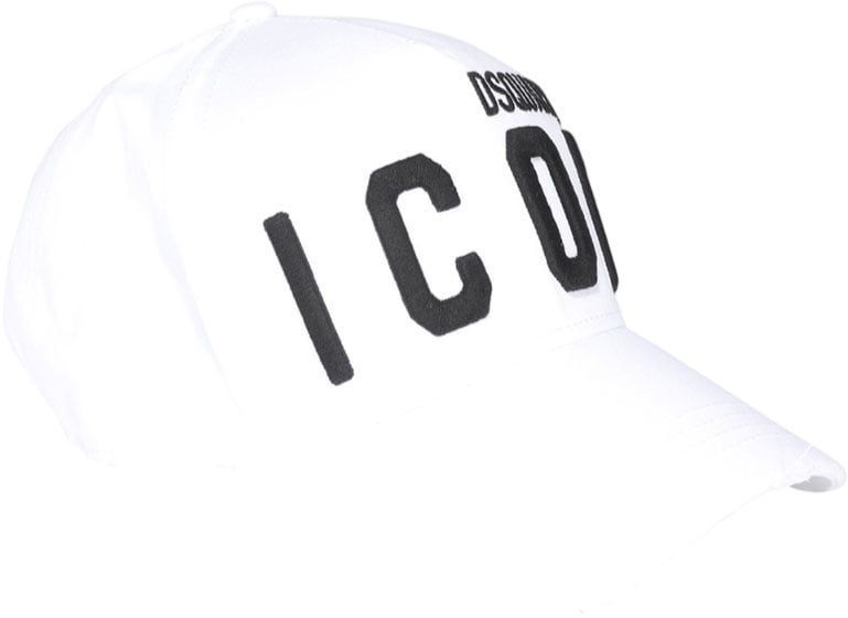 Dsquared2 Cappellino da baseball ricamo Icon bianco Wit