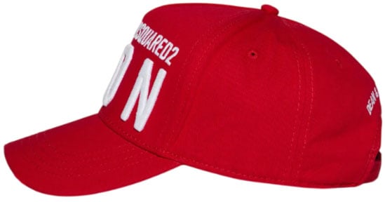 Dsquared2 Cappellino da baseball ricamo Icon rosso Rood