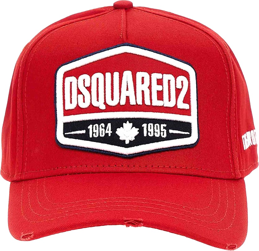 Dsquared2 Logo Patch Baseball Cap Rood