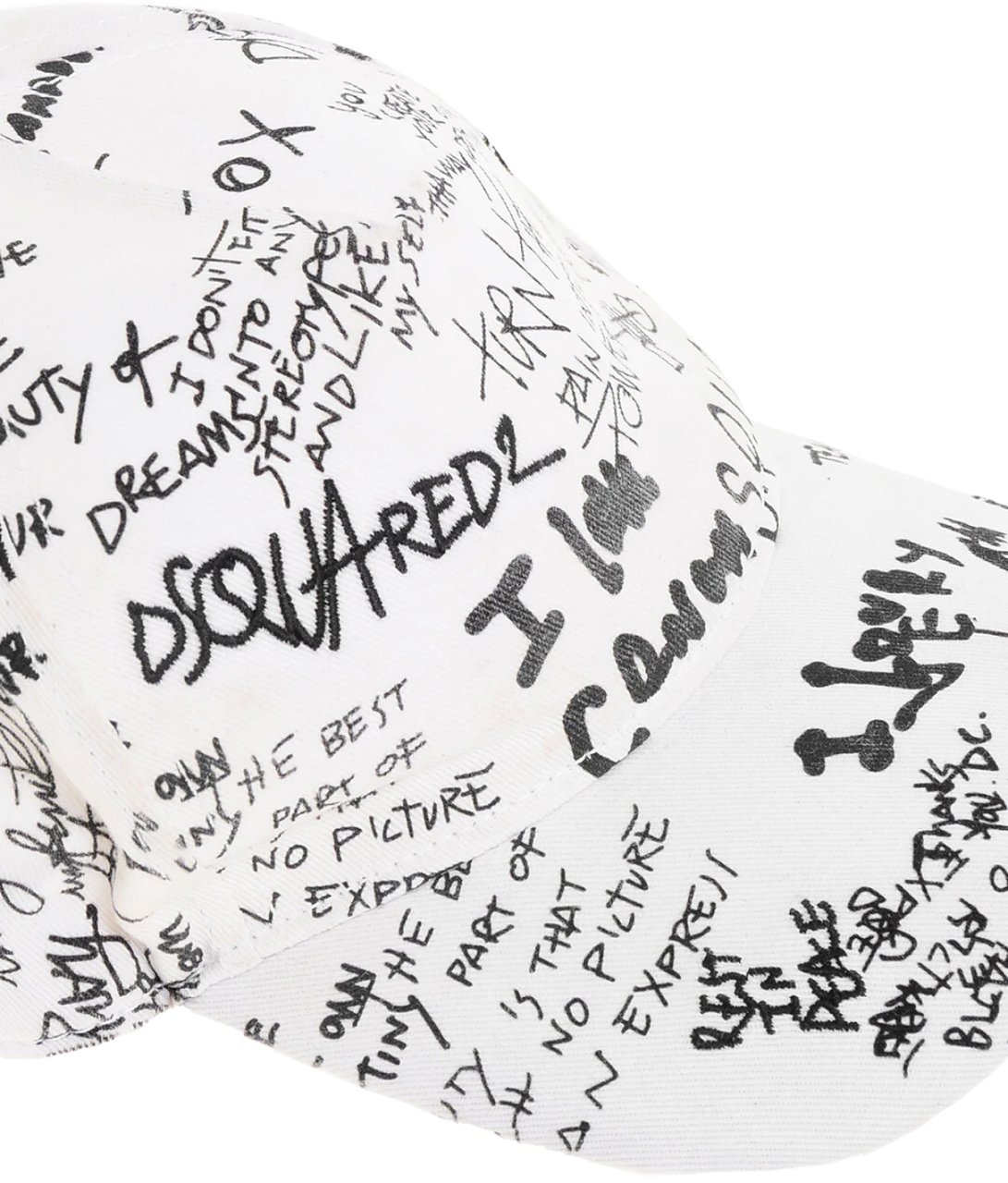 Dsquared2 Scribbles Logo Baseball Cap Wit