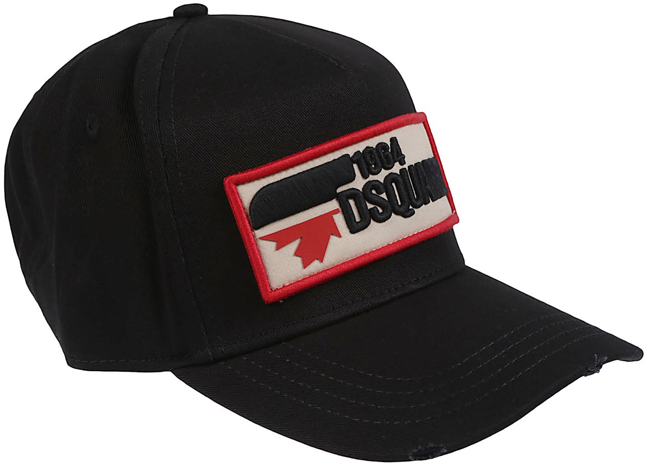 Dsquared2 Logo Patch  Baseball Cap Black Zwart