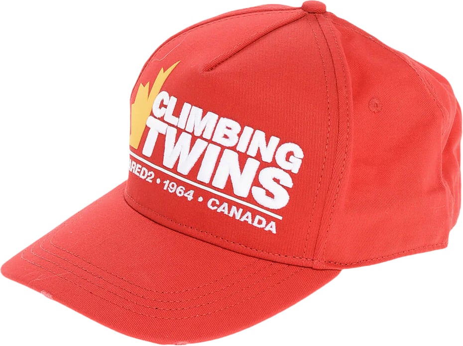 Dsquared2 Climbing Twins Logo Baseball Cap Rood