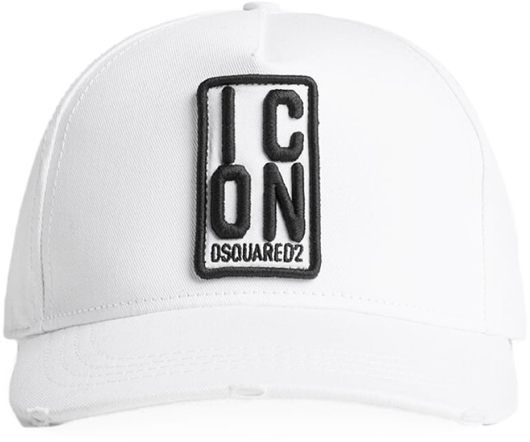 Dsquared2 Be Icon Logo Baseball Cap Wit