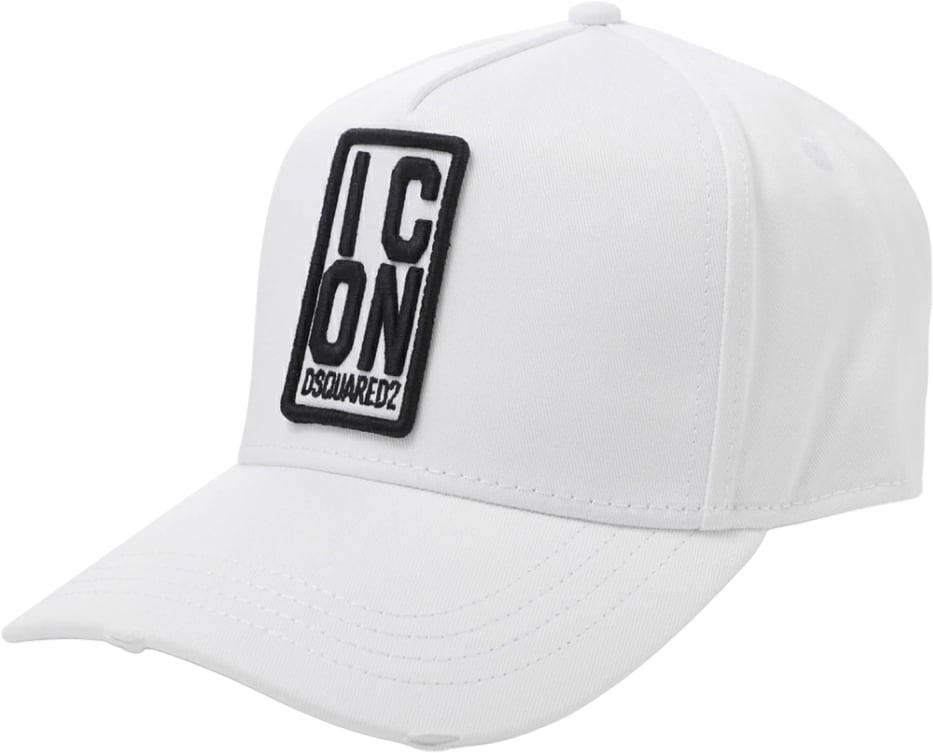 Dsquared2 Be Icon Logo Baseball Cap Wit