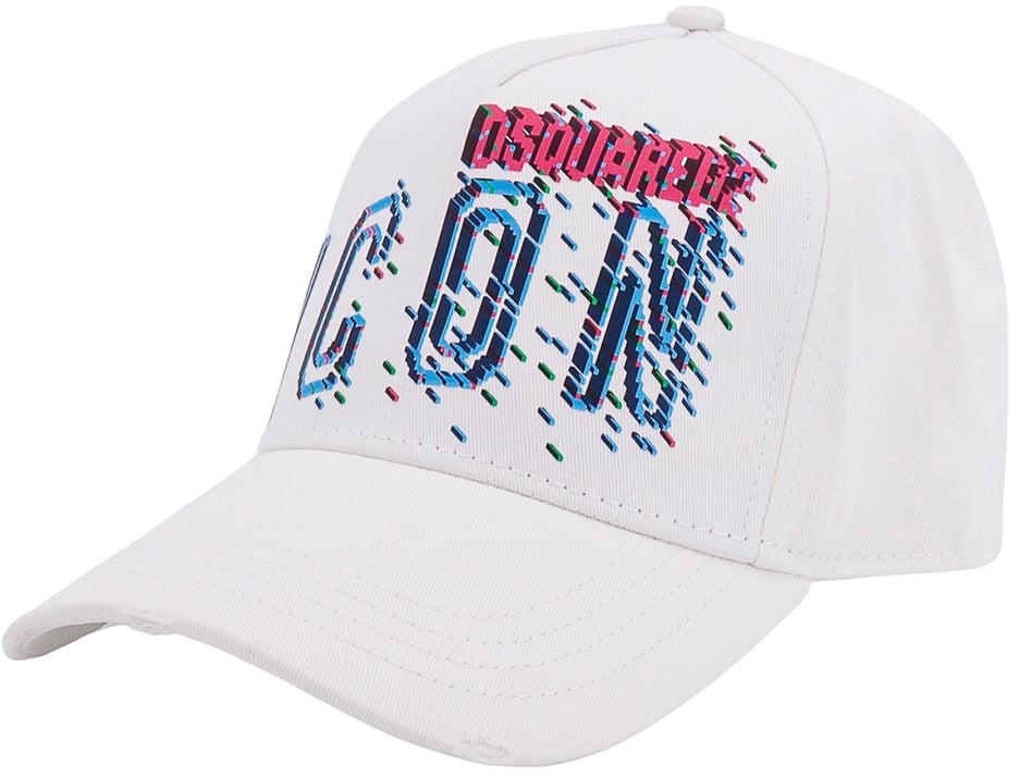 Dsquared2 Icon Pixel Logo Baseball Cap Wit