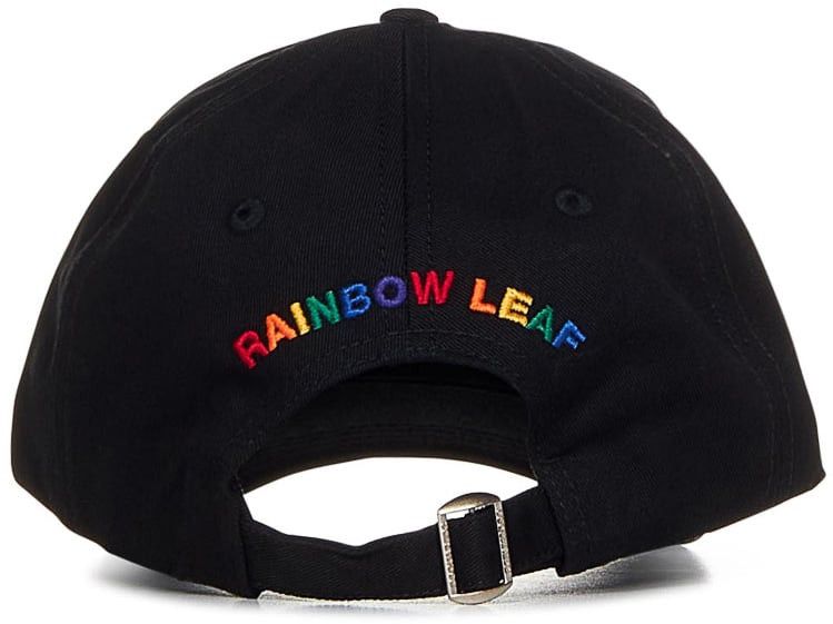 Dsquared2 Rainbow Leaf Logo Baseball Cap Zwart