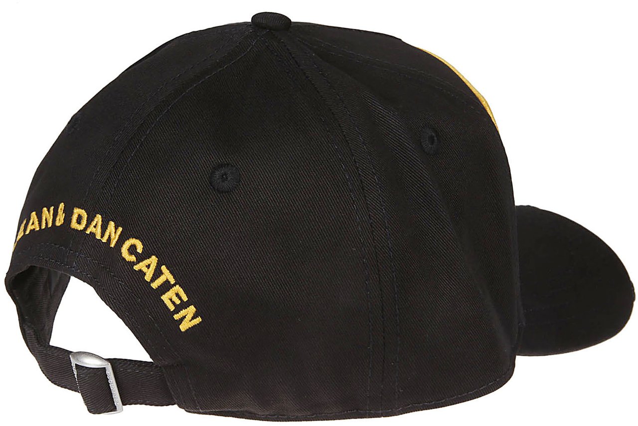 Dsquared2 Canadian Logo Pacth Baseball Hat Black Zwart