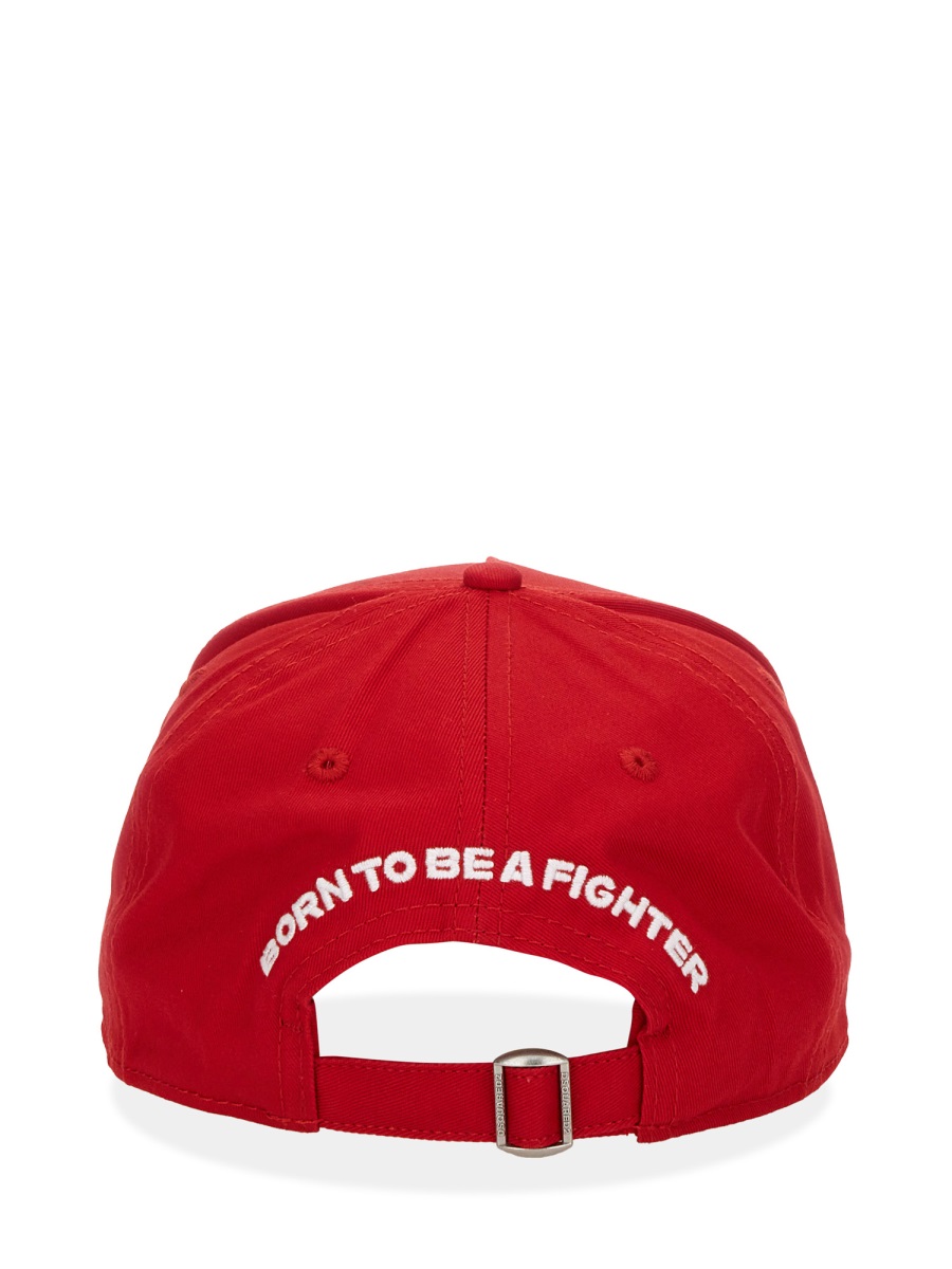 Dsquared2 Vibrant Red Baseball Hat With Embroidered Logo Rood