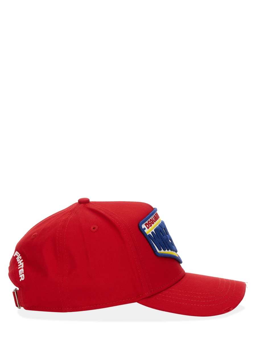 Dsquared2 Vibrant Red Baseball Hat With Embroidered Logo Rood