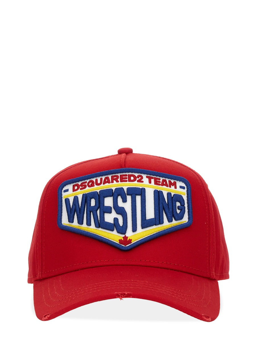 Dsquared2 Vibrant Red Baseball Hat With Embroidered Logo Rood