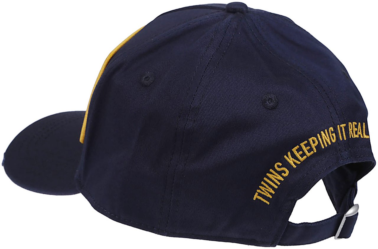 Dsquared2 Collegiate Logo Patch Baseball Cap Blue Blauw