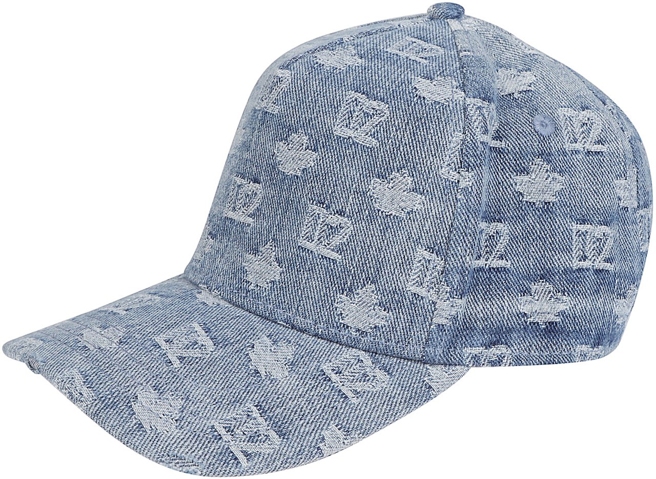 Dsquared2 Monogram Baseball Cap Blue Blauw