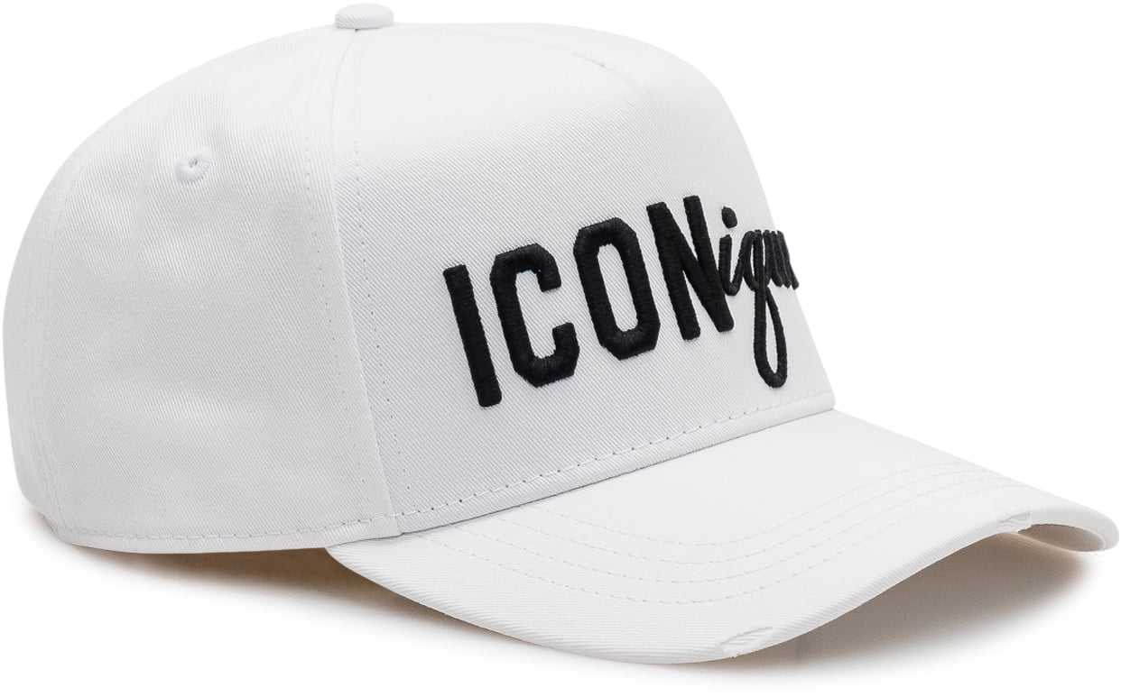 Dsquared2 Cappellino da Baseball con Logo Ricamato Wit