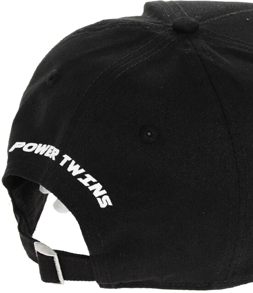 Dsquared2 Power Twins Logo Baseball Cap Zwart