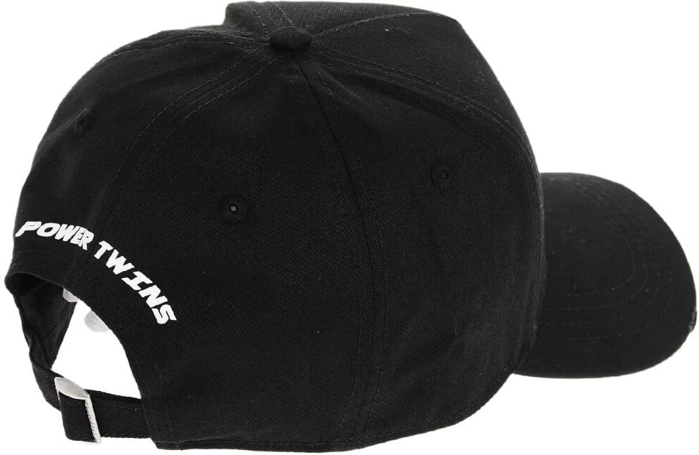 Dsquared2 Power Twins Logo Baseball Cap Zwart