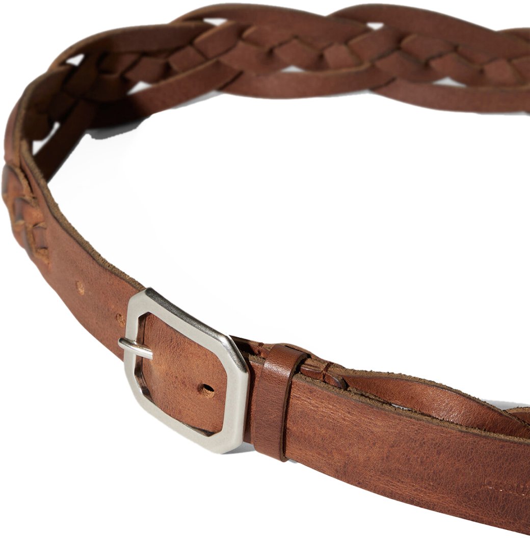 Dsquared2 Western Braided Buckle Belt Bruin