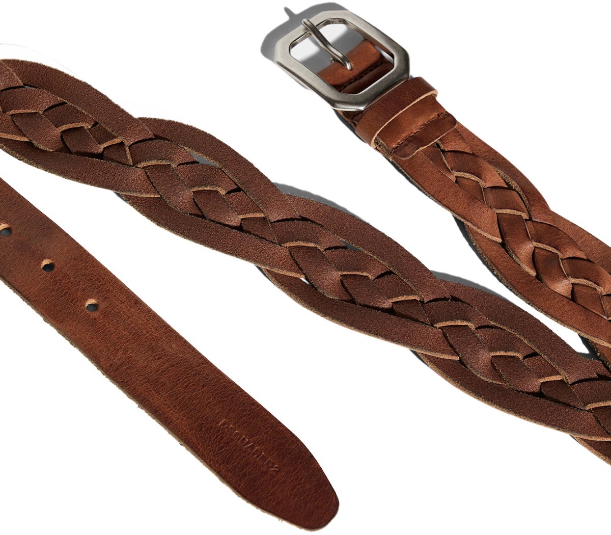 Dsquared2 Western Braided Buckle Belt Bruin