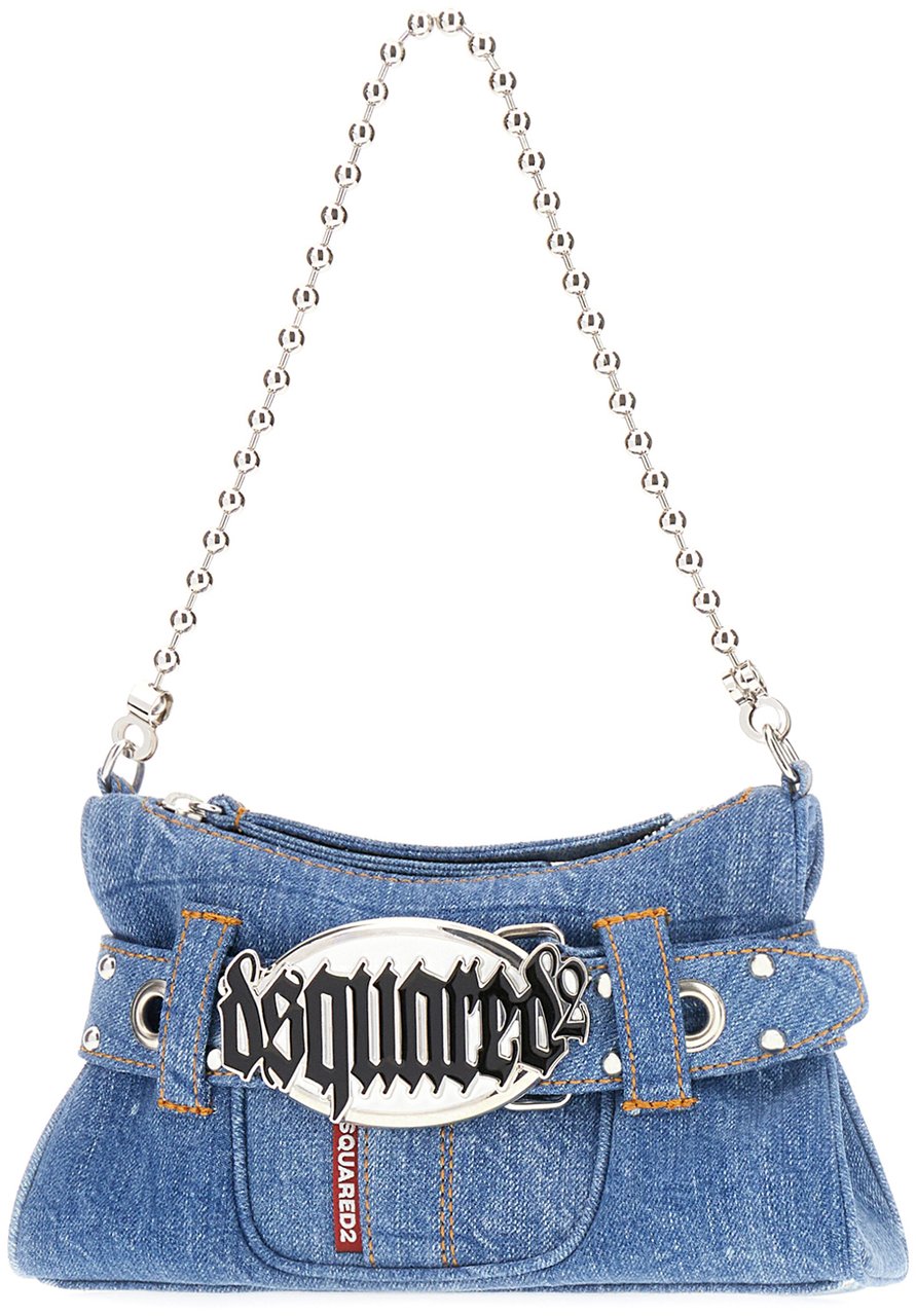 Dsquared2 Dsquared2 Denim Gothic Belt shoulder bag Blauw