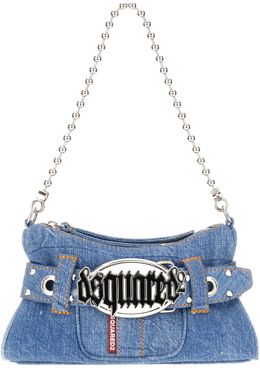 Dsquared2 Dsquared2 Denim Gothic Belt shoulder bag Blauw