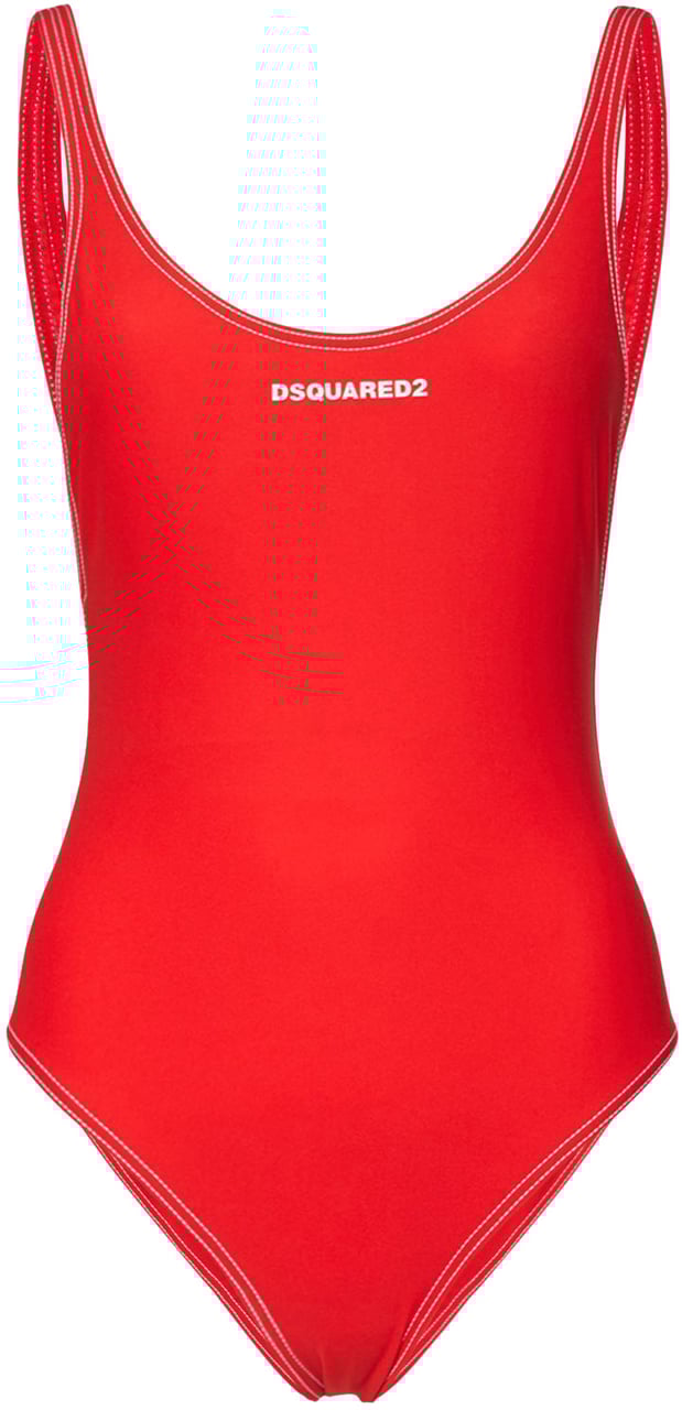 Dsquared2 Modern red swimsuit Rood