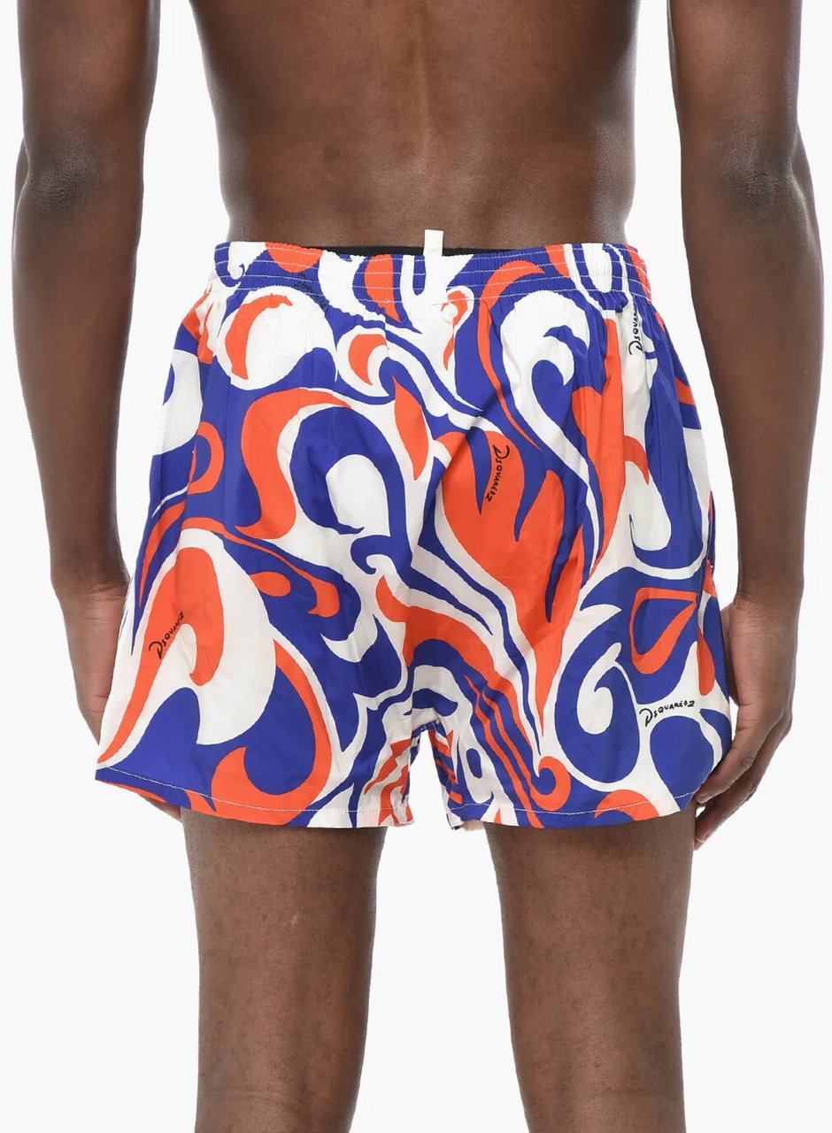 Dsquared2 Logo Boxer Midi Swim Shorts Divers