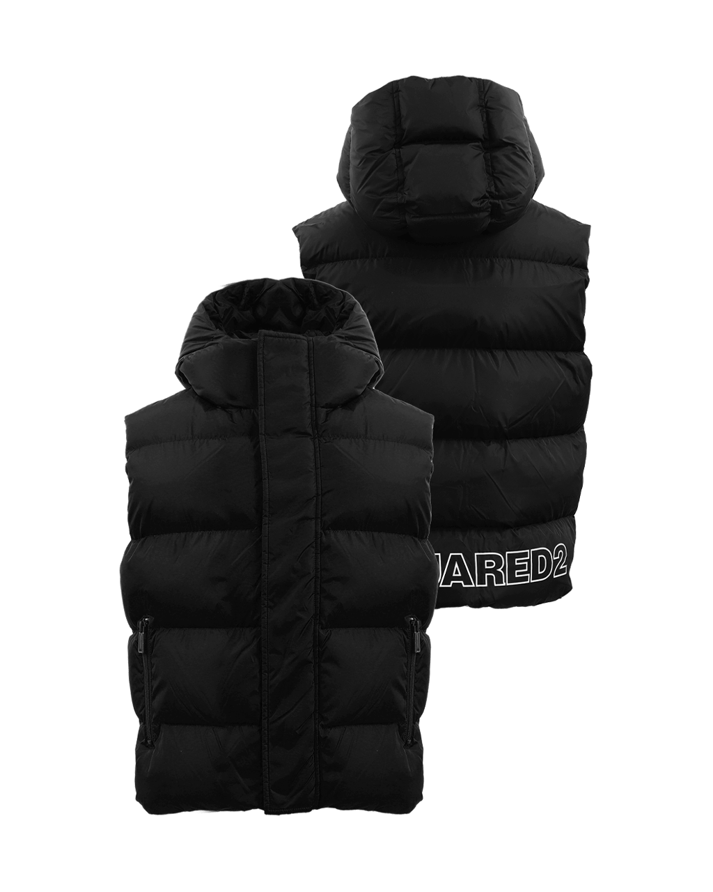 Dsquared2 Kids Gile Bodywarmer Zwart Zwart