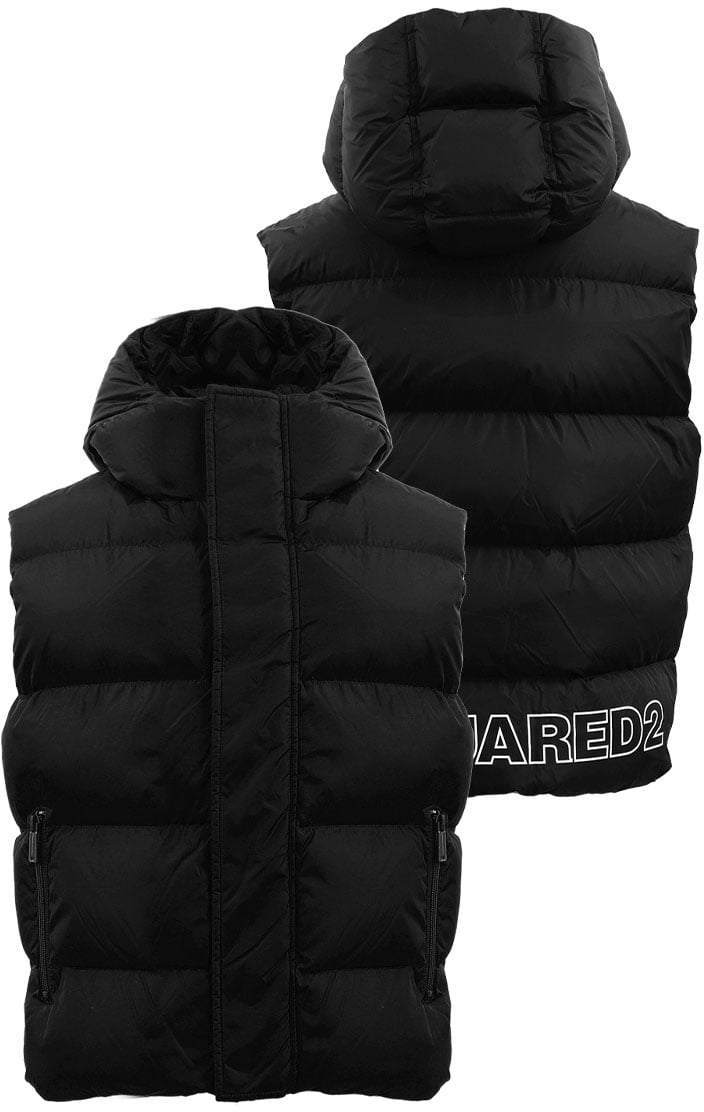 Dsquared2 Kids Gile Bodywarmer Zwart Zwart