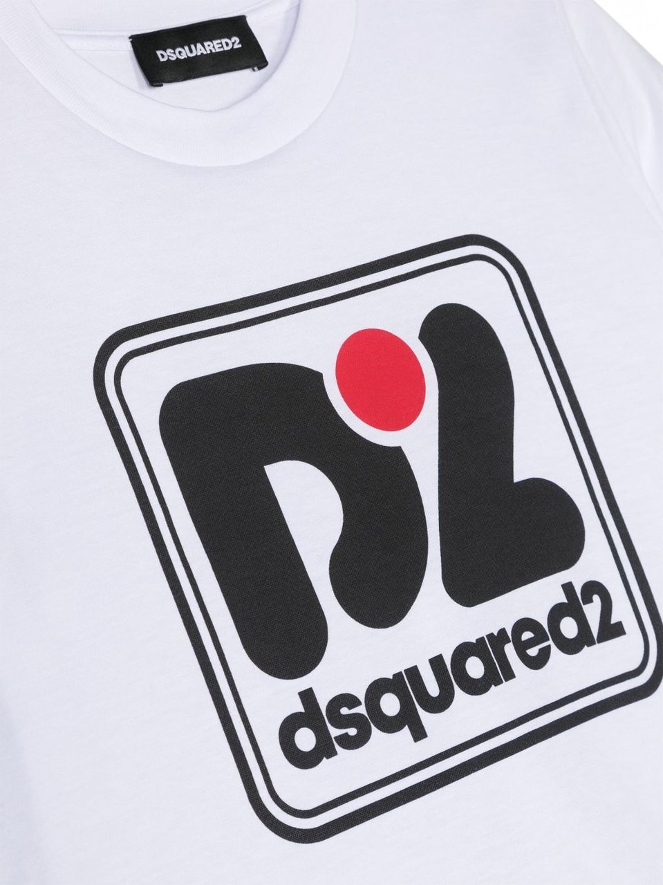 Dsquared2 slouch fit maglietta white Wit