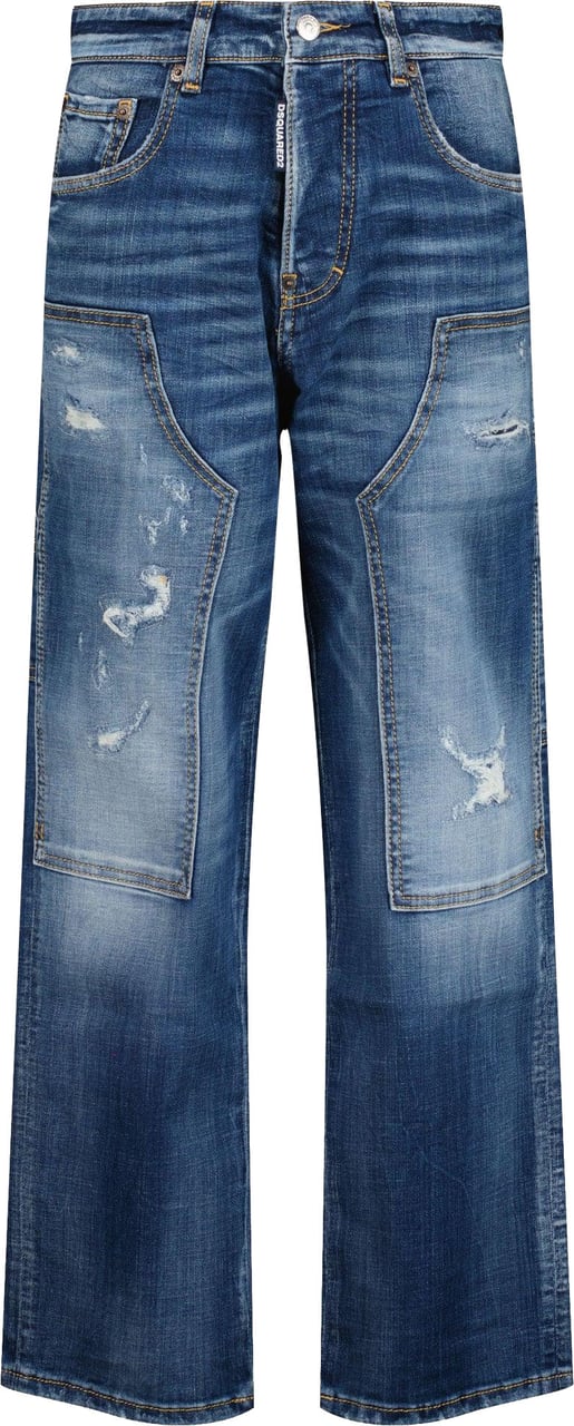 Dsquared2 Unisex Jeans Blauw Blauw