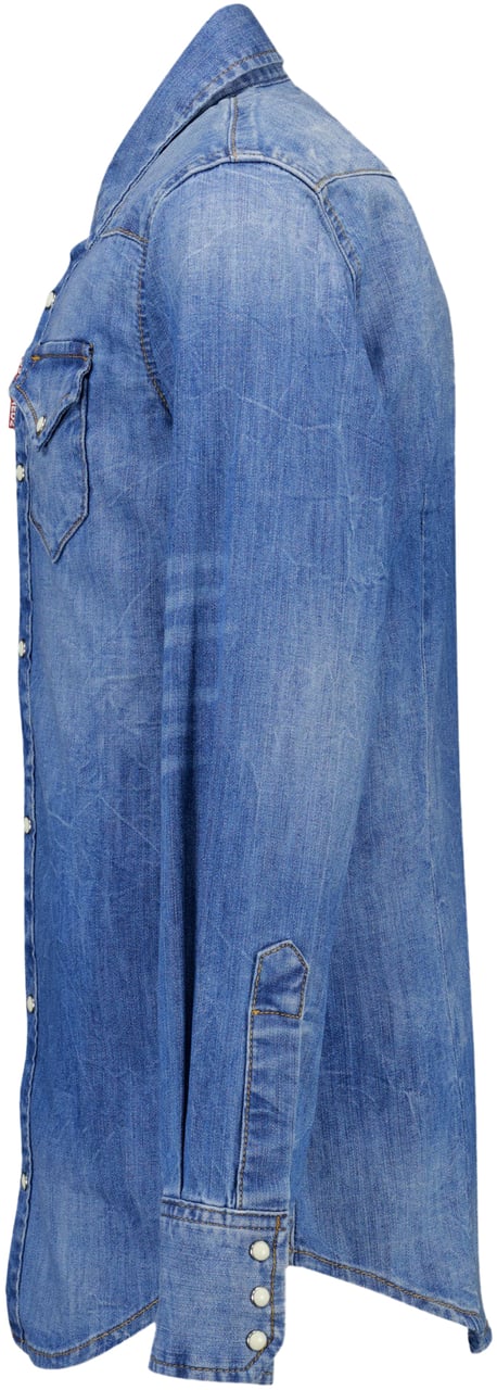 Dsquared2 Dsquared2 Kinder Unisex Blouse In Blauw Blauw